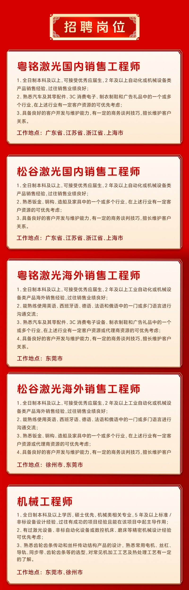 松谷激光2026新年雇用